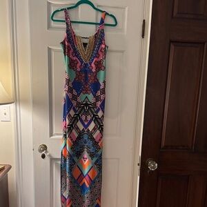 Boston Proper Multicolor Geometric Maxi Dress